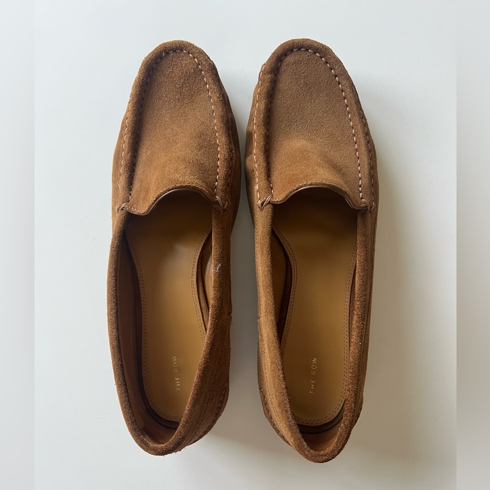 The Row Women's Ruth Tan Suede Loafers